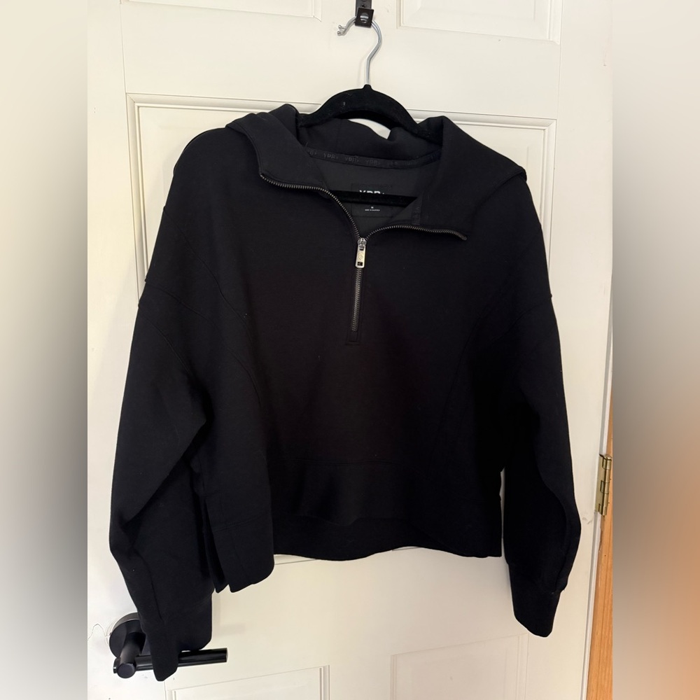 YPB by Abercrombie Half-Zip Hoodie – Black - Size M